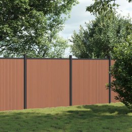 Panel ogrodzeniowy, brązowy, 353x186 cm, WPC Lumarko!