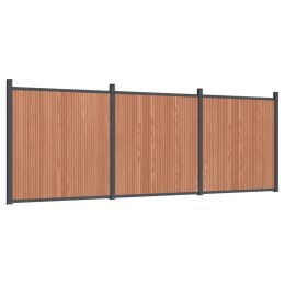 Panel ogrodzeniowy, brązowy, 526x186 cm, WPC Lumarko!