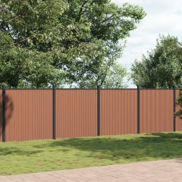 Panel ogrodzeniowy, brązowy, 699x186 cm, WPC Lumarko!
