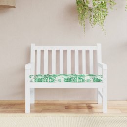 Poduszka na ławkę ogrodową, wzór w liście, 100x50x7 cm, tkanina Lumarko!