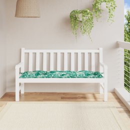 Poduszka na ławkę ogrodową, wzór w liście, 150x50x7 cm, tkanina Lumarko!