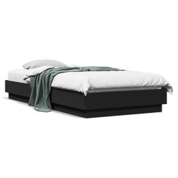 Rama łóżka, czarna, 90x200 cm, materiał drewnopochodny Lumarko!