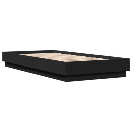 Rama łóżka, czarna, 90x200 cm, materiał drewnopochodny Lumarko!