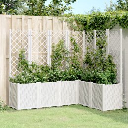 Donica ogrodowa z kratką, biała, 160x120x140 cm, PP Lumarko!