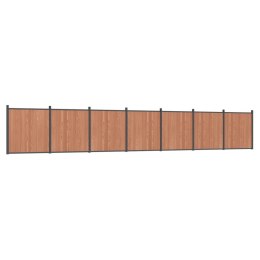 Panel ogrodzeniowy, brązowy, 1218x186 cm, WPC Lumarko!