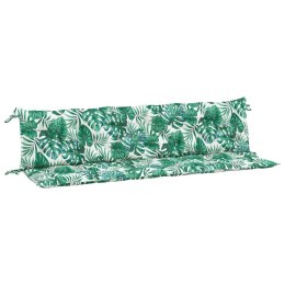 Poduszki na ławki ogrodowe, 2 szt., wzór w liście, 200x50x7 cm Lumarko!