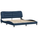 Rama łóżka z zagłówkiem, niebieska, 180x200 cm, obita tkaniną Lumarko!
