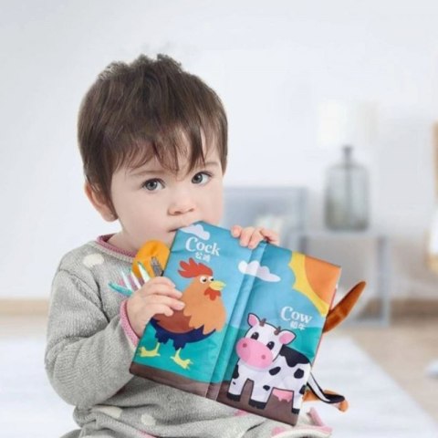 Książeczka z Ogonkami Zwierząt Materiałowa Lumarko!