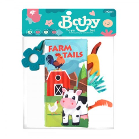 Książeczka z Ogonkami Zwierząt Materiałowa Lumarko!