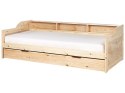 Łóżko wysuwane drewniane 90 x 200 cm jasne EDERN Lumarko!