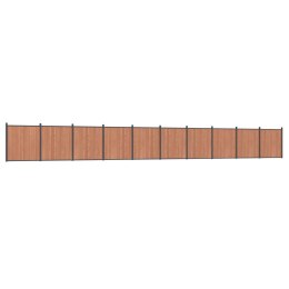 Panel ogrodzeniowy, brązowy, 1737x186 cm, WPC Lumarko!