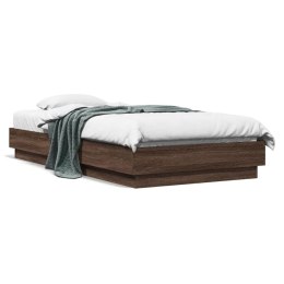Rama łóżka z oświetleniem LED, brązowy dąb, 90x190 cm Lumarko!