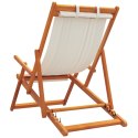 Składane krzesła plażowe, 2 szt., kremowe, tkanina Lumarko!