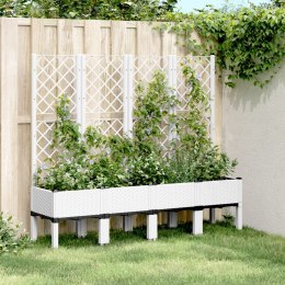 Donica ogrodowa z kratką, biała, 160x40x142 cm, PP Lumarko!