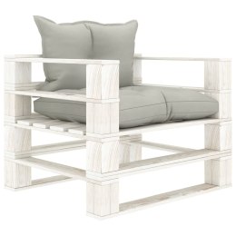 Ogrodowe siedzisko z palet, z poduszkami taupe, drewniane Lumarko!