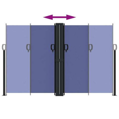 Zwijana markiza boczna, niebieska, 160 x 600 cm Lumarko!