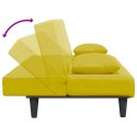 2-częściowy komplet wypoczynkowy z poduszkami, żółty, aksamit Lumarko!