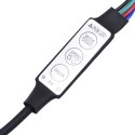 Rama łóżka z wezgłowiem i LED, biała, 140x190 cm Lumarko!