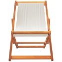 Składane krzesła plażowe, 2 szt., kremowa biel, tkanina Lumarko!