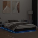 Rama łóżka z oświetleniem LED, czarna, 120x200 cm Lumarko!