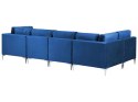 Sofa modułowa 6-osobowa welurowa niebieska EVJA Lumarko!
