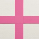 Mata gimnastyczna z pompką, 500x100x15 cm, PVC, różowa Lumarko!