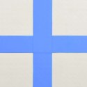 Mata gimnastyczna z pompką, 800x100x15 cm, PVC, niebieska Lumarko!