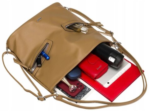 Klasyczna, Pojemna Torebka Damska Ze Skóry Ekologicznej Lumarko!