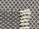 Koc bawełniany 200 x 220 cm czarno-biały CHYAMA Lumarko!