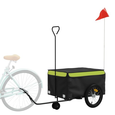 Przyczepka rowerowa, czarno-zielona, 45 kg, żelazo Lumarko!