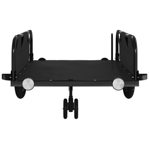 Przyczepka rowerowa, czarna, tkanina Oxford i żelazo Lumarko!