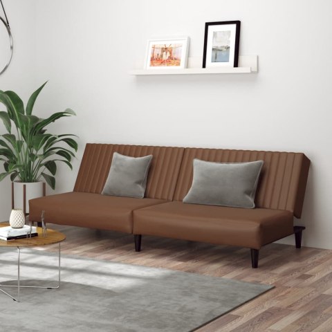 2-osobowa sofa, brązowa, sztuczna skóra Lumarko!