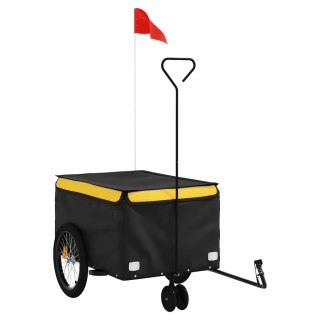 Przyczepka rowerowa, czarno-żółta, 30 kg, żelazo Lumarko!