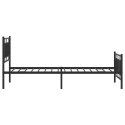 Metalowa rama łóżka z wezgłowiem i zanóżkiem, czarna, 107x203cm Lumarko!