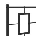 Metalowa rama łóżka z wezgłowiem i zanóżkiem, czarna, 107x203cm Lumarko!