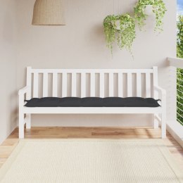 Poduszka na ławkę ogrodową, czarna, 180x50x7 cm, tkanina Lumarko!