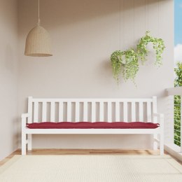 Poduszka na ławkę ogrodową, winna czerwień 200x50x7 cm, tkanina Lumarko!