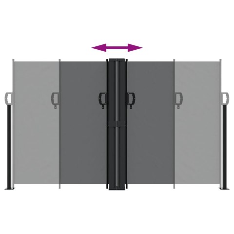 Zwijana markiza boczna, czarna, 140 x 1000 cm Lumarko!