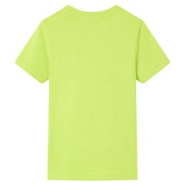 Koszulka dziecięca z krótkimi rękawami, limonkowa, 104 Lumarko!