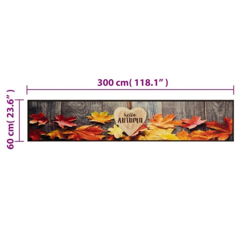 Dywanik kuchenny z motywem jesieni, 60x300 cm, aksamitny Lumarko!