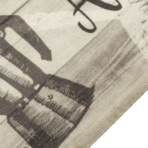 Dywanik kuchenny z motywem kawy, szary, 60x180 cm, aksamitny Lumarko!