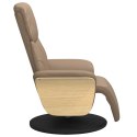 Rozkładany fotel z podnóżkiem, cappuccino, sztuczna skóra Lumarko!