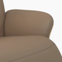 Rozkładany fotel z podnóżkiem, cappuccino, sztuczna skóra Lumarko!