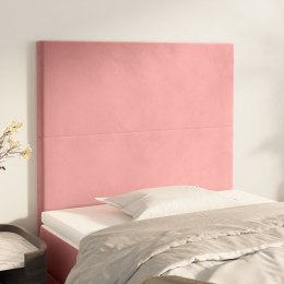 Zagłówki do łóżka, 2 szt., różowy, 80x5x78/88 cm, aksamit Lumarko!