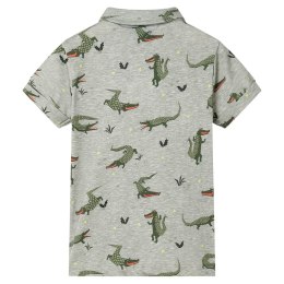 Koszula dziecięca z krótkimi rękawami, jasne khaki melanżowe, 128 Lumarko!