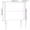 Zagłówek do łóżka z LED, różowy, 83x16x118/128 cm, aksamit Lumarko!