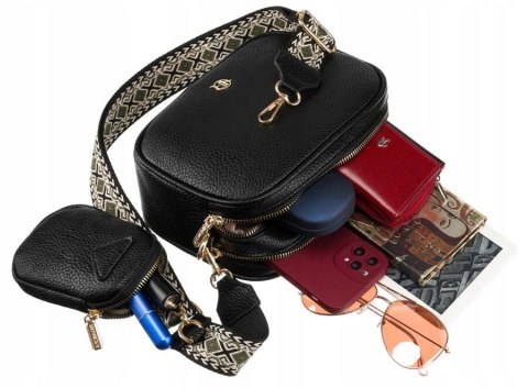 Listonoszka damska ze skóry ekologicznej z odpinaną portmonetką Lumarko!