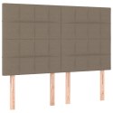 Zagłówek do łóżka z LED, taupe, 144x5x118/128 cm, tkanina Lumarko!