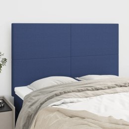 Zagłówki do łóżka, 4 szt., niebieskie, 72x5x78/88 cm, tkanina Lumarko!