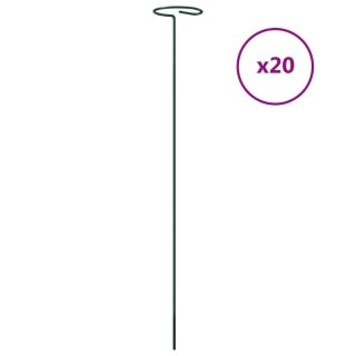 Podpórki do roślin, 20 szt., ciemnozielone, 40 cm, stalowe Lumarko!